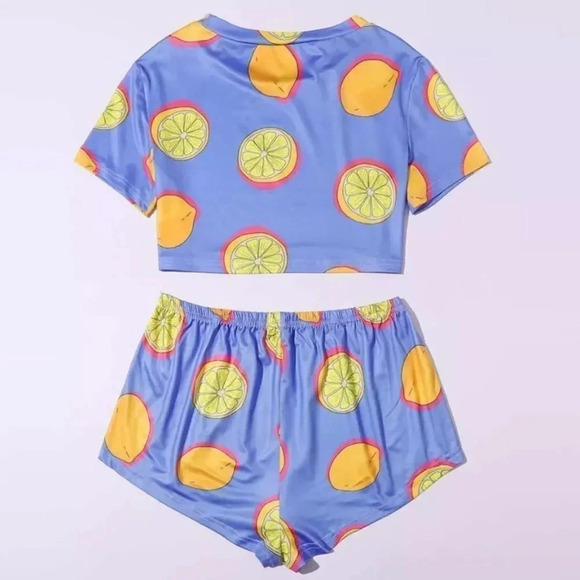 NEW! “Easy Peasy Lemon Squeezy” Cropped PJ Set 🍋 - Picture 5 of 10